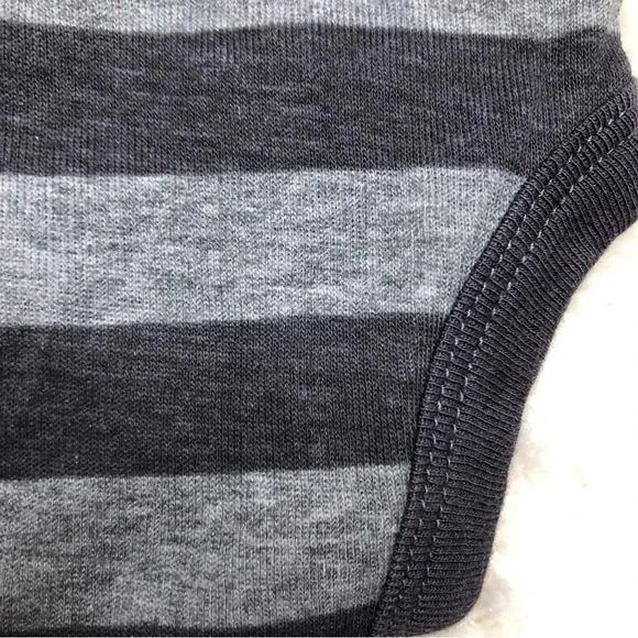 Gerber Onesie Diaper Shirt Black & Grey Striped Size Newborn - Picture 16 of 16